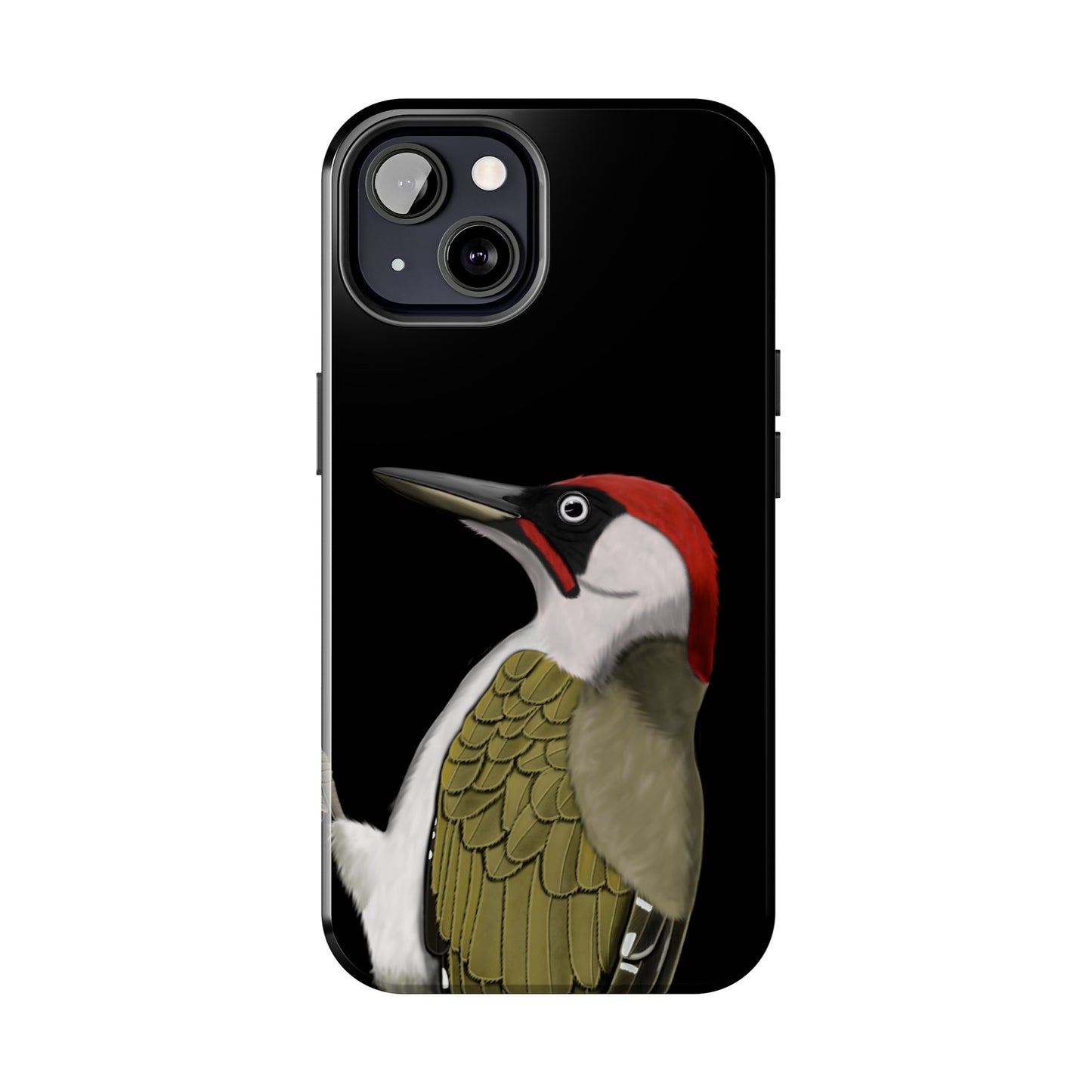 Green Woodpecker Bird Art Tough Phone Case Black