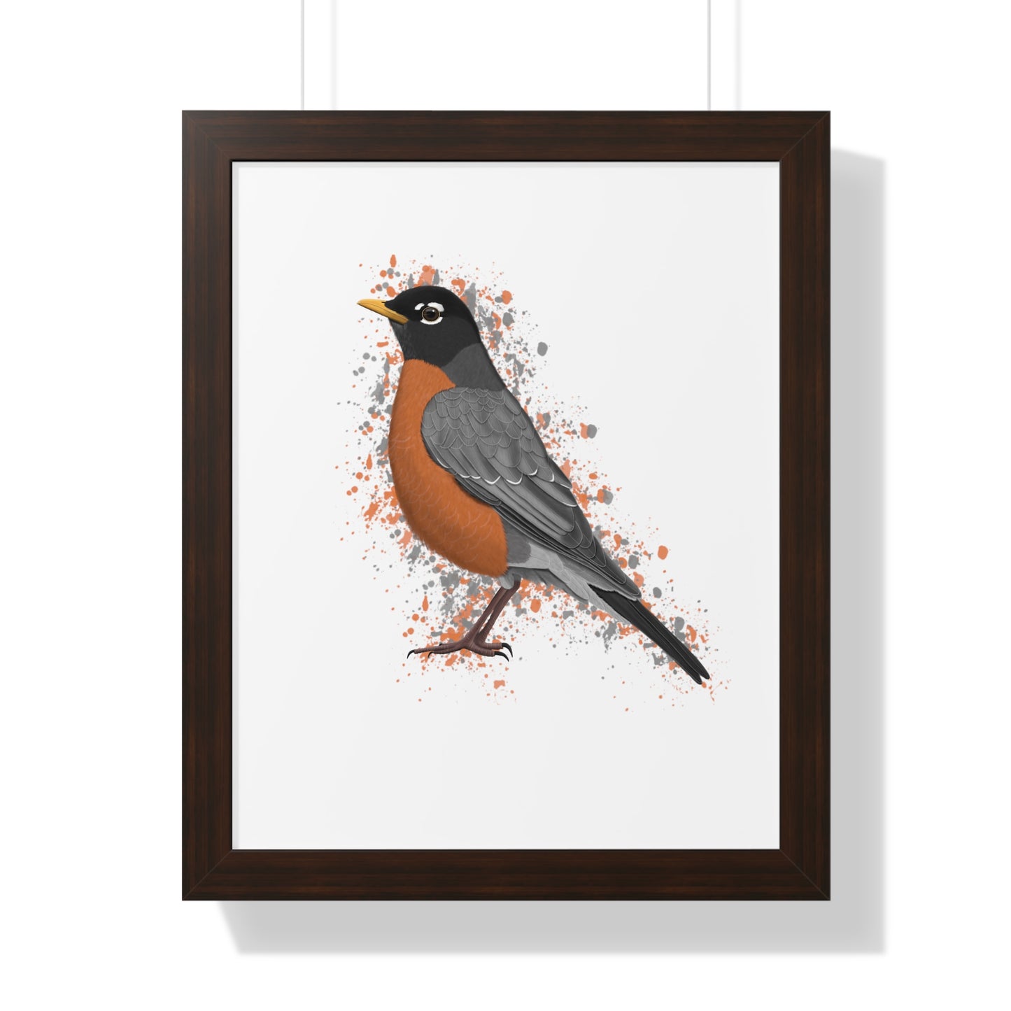Robin Framed Poster in Black