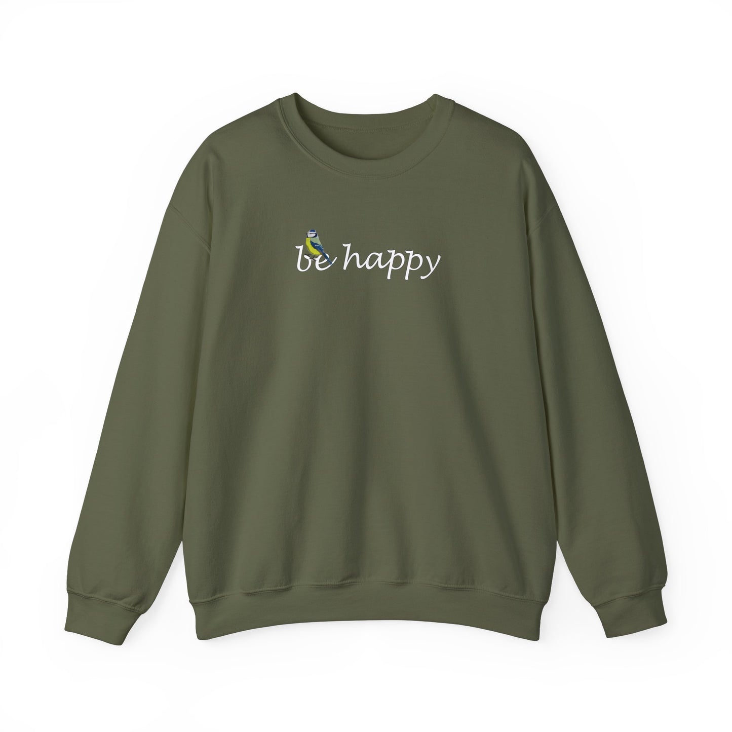Blaumeise Be Happy Vogel Sweatshirt für Vogelbeobachter