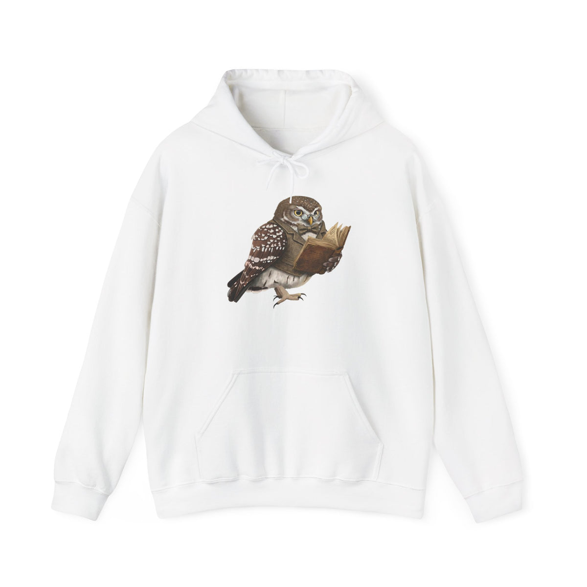Sweat à Capuche "Hibou Bibliothécaire" - Style Dark Academia | Cadeau pour Lecteurs