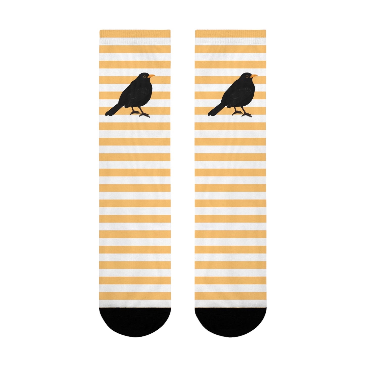 Amsel Vogel Socken mit Orange Weißen Streifen für Vogelfreunde & Vogelbeobachter