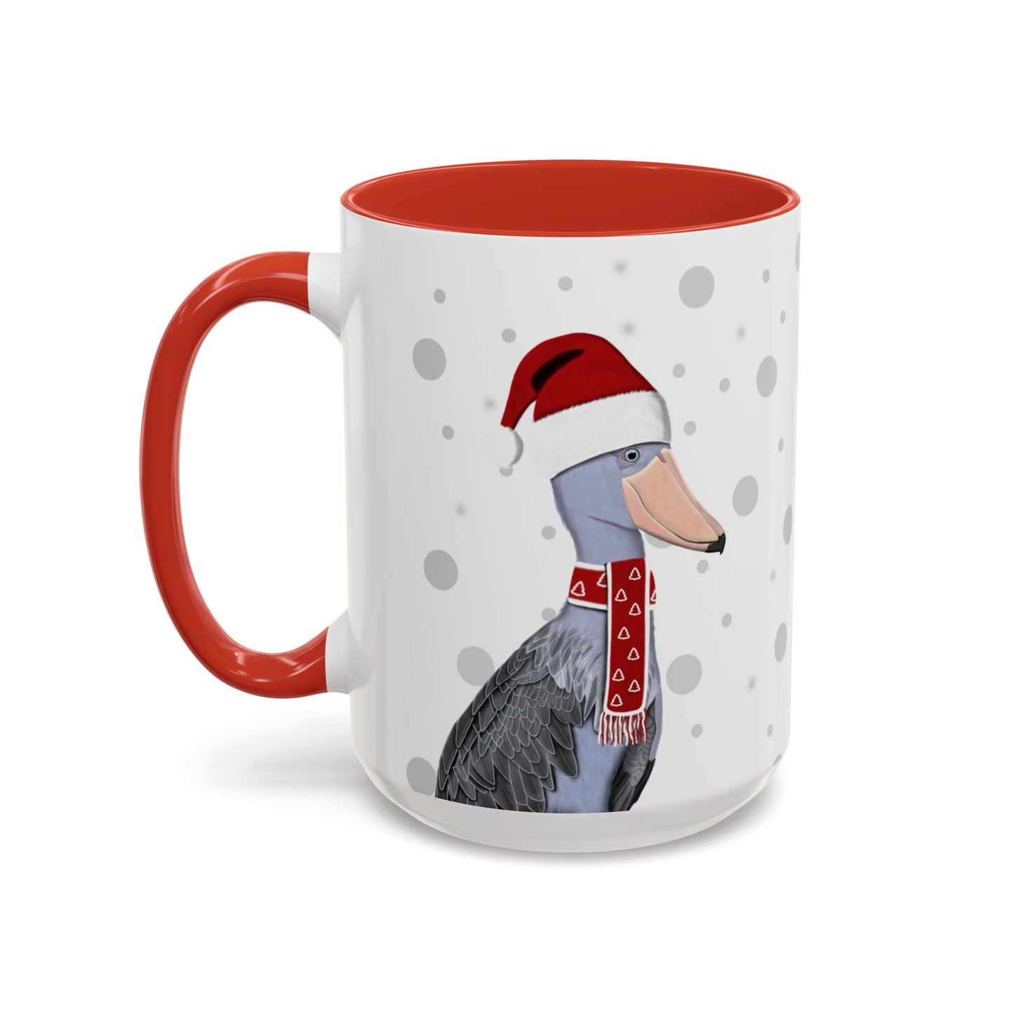 ハシビロコウのクリスマスバードコーヒーマグ