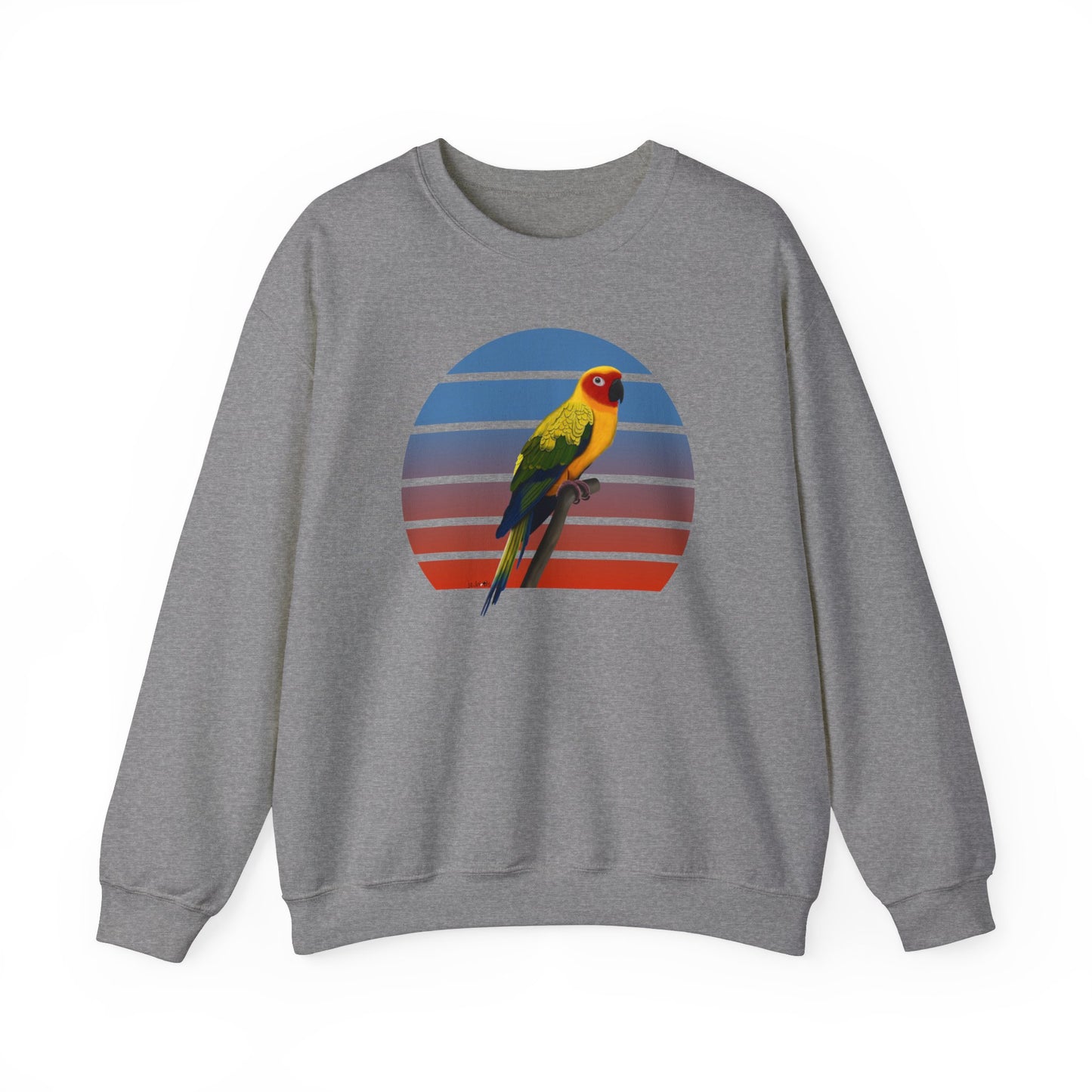 Sun Conure Birdlover Ornithologist Bird Sweatshirt – Crew neck,