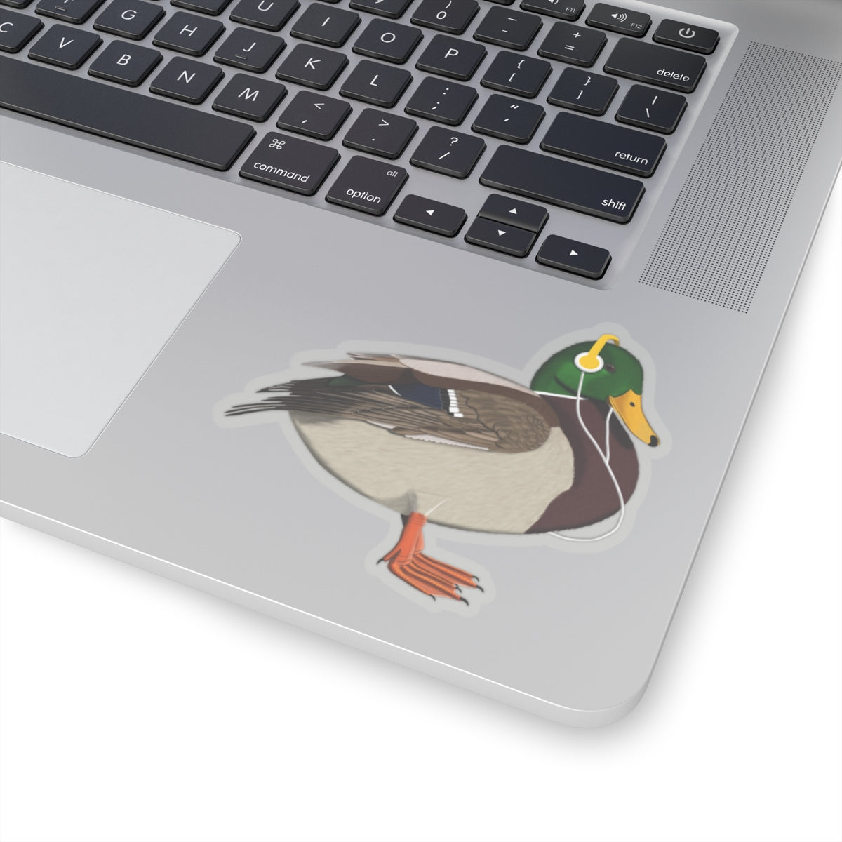 Mallard Bird with Music Headphones Sticker – Fall Bestsellers, Paper products