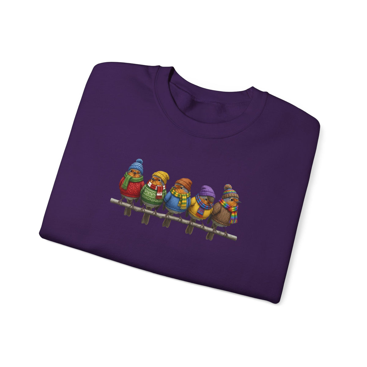 Robin Sweatshirt | Bird Watcher Crewneck | Unisex Songbirds Wearing Knit Gift for Bird Lovers