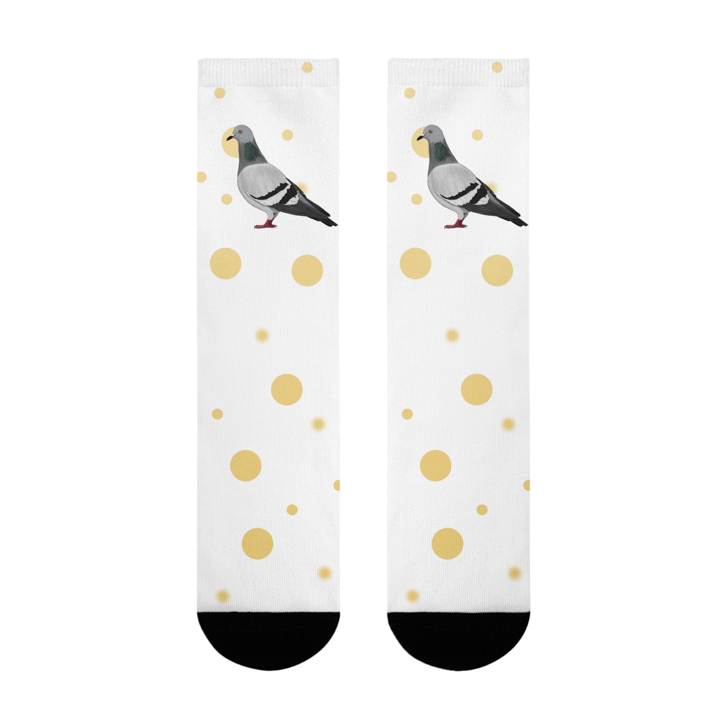 Taube Vogel Socken mit Goldenen Punkten für Vogelfreunde & Vogelbeobachter Weiß – Accessories,