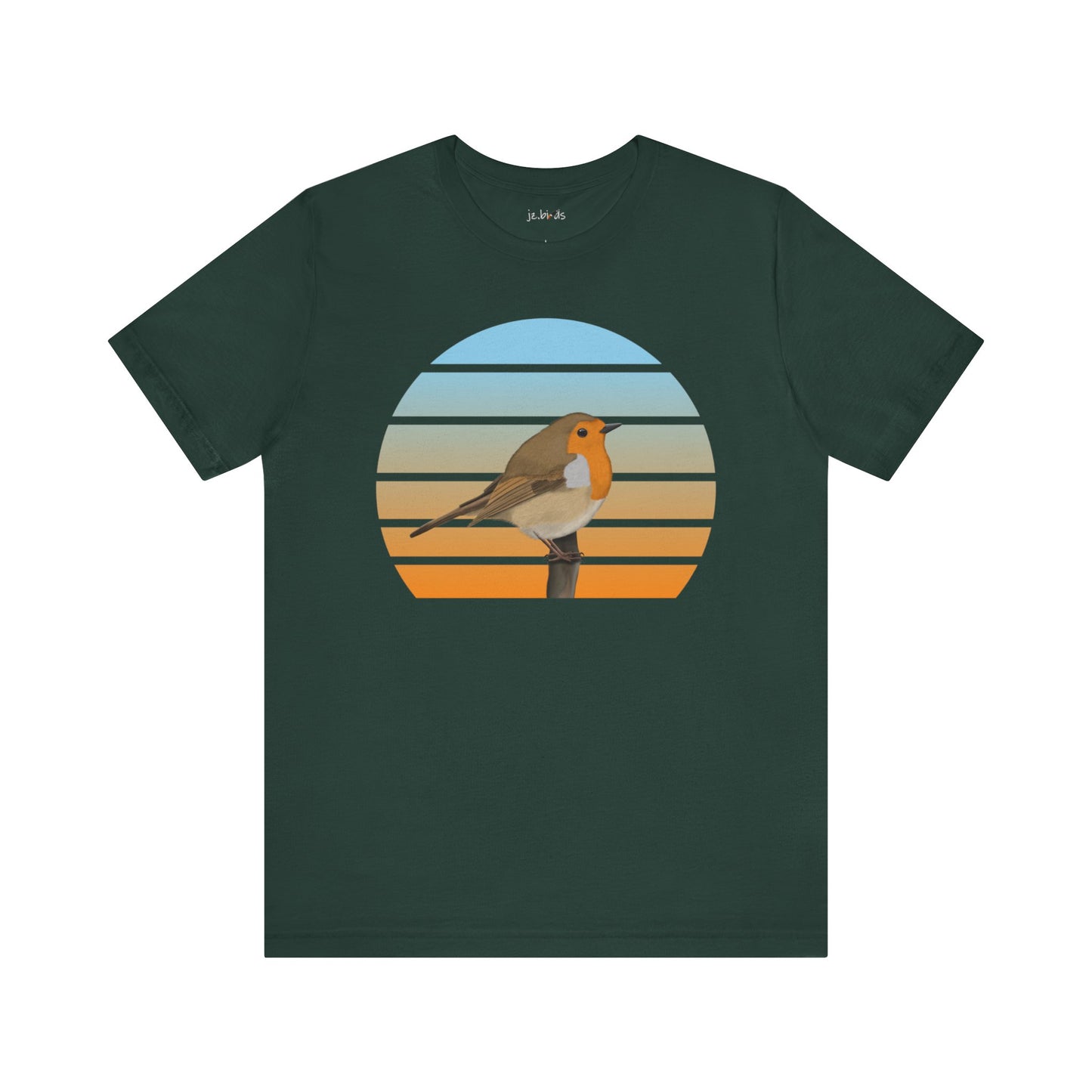 European Robin Birdwatcher Bird T-Shirt – Cotton,