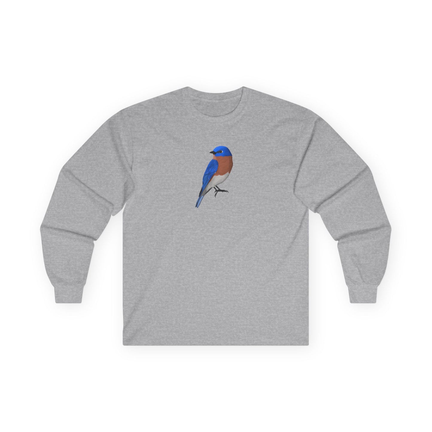 Bluebird Birding & Birdwatching Bird Cotton Long Sleeve T-Shirt