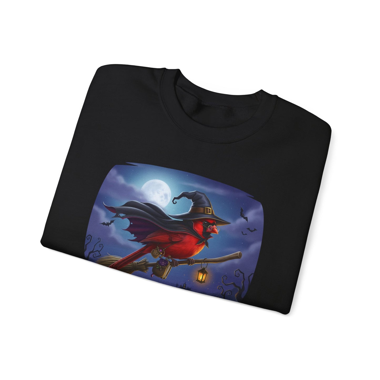 Cardinal Halloween Bird Sweatshirt - Spooky Halloween Costume for Bird Lovers