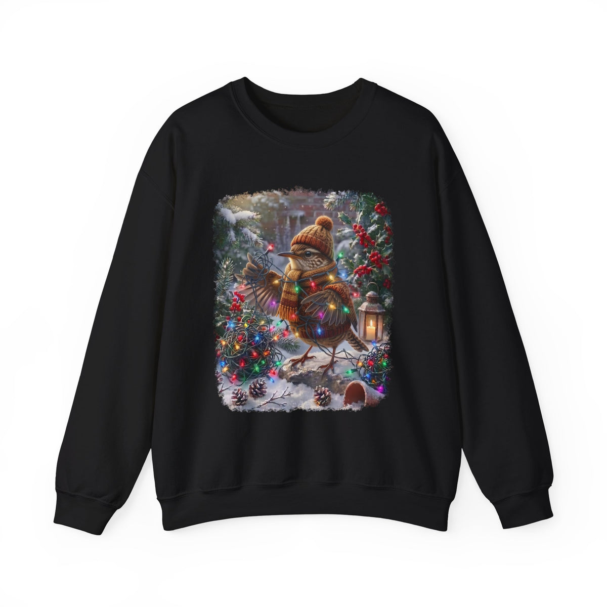 Wren Christmas Sweatshirt – Tangled Lights Winter Crewneck