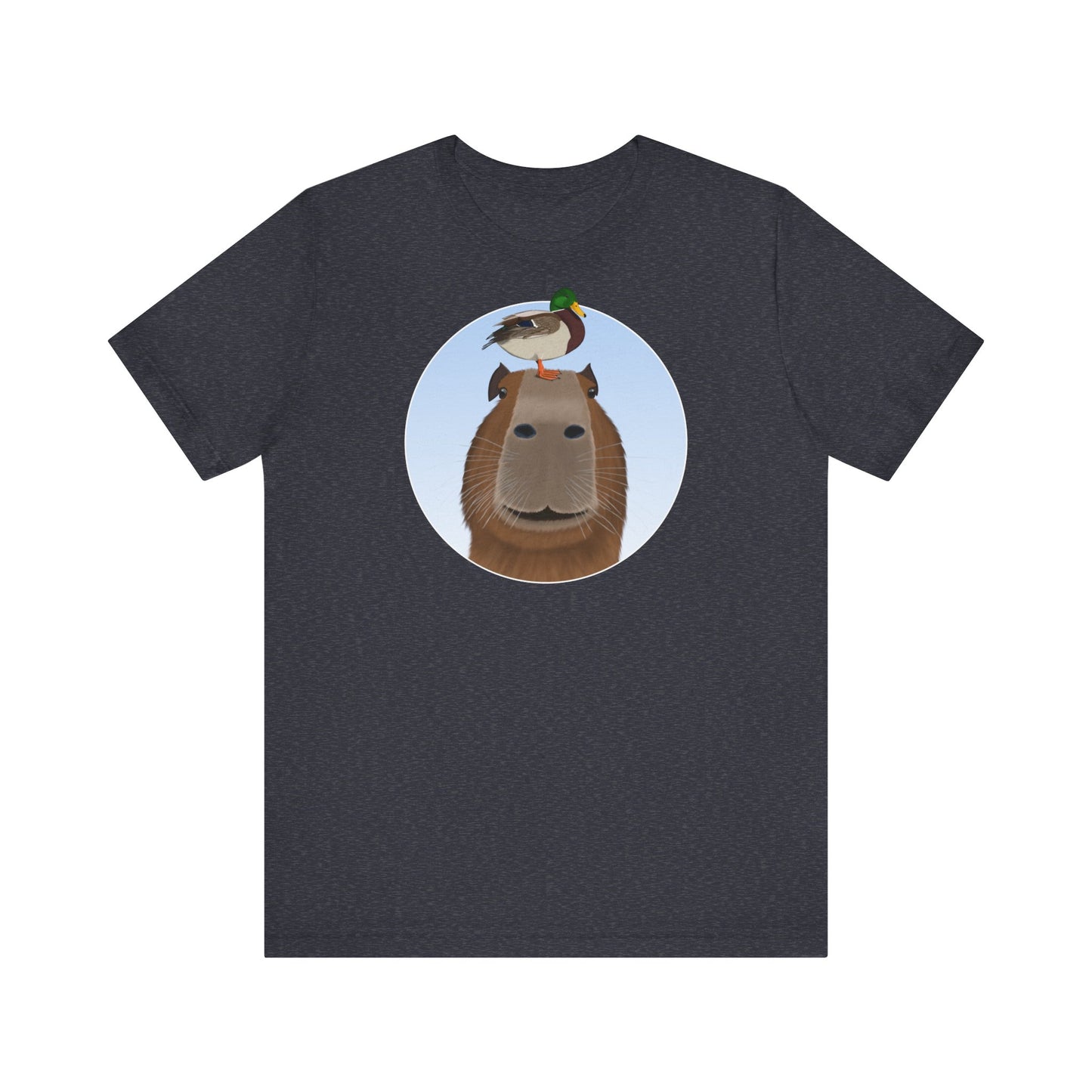 Capybara mit Ente Lustiges Vogel T-Shirt