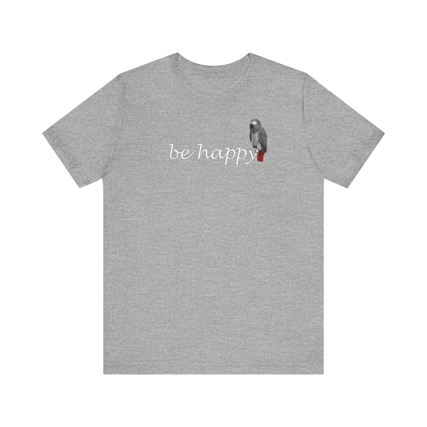 Graupapagei Be Happy Vogel T-Shirt für Vogelfreunde