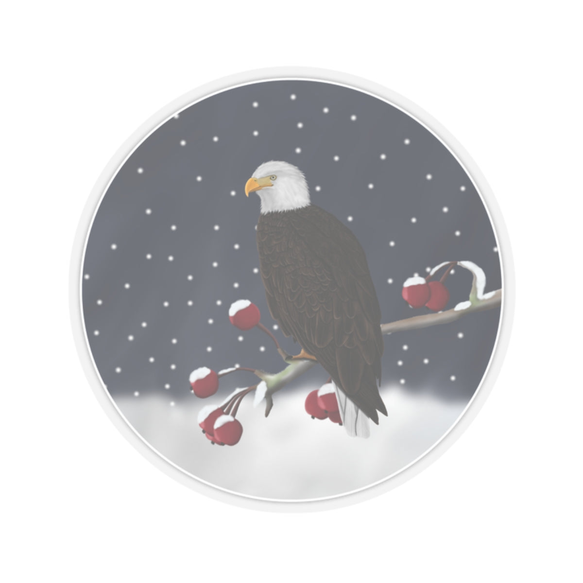 Eagle Paper products – christmas, bird sticker