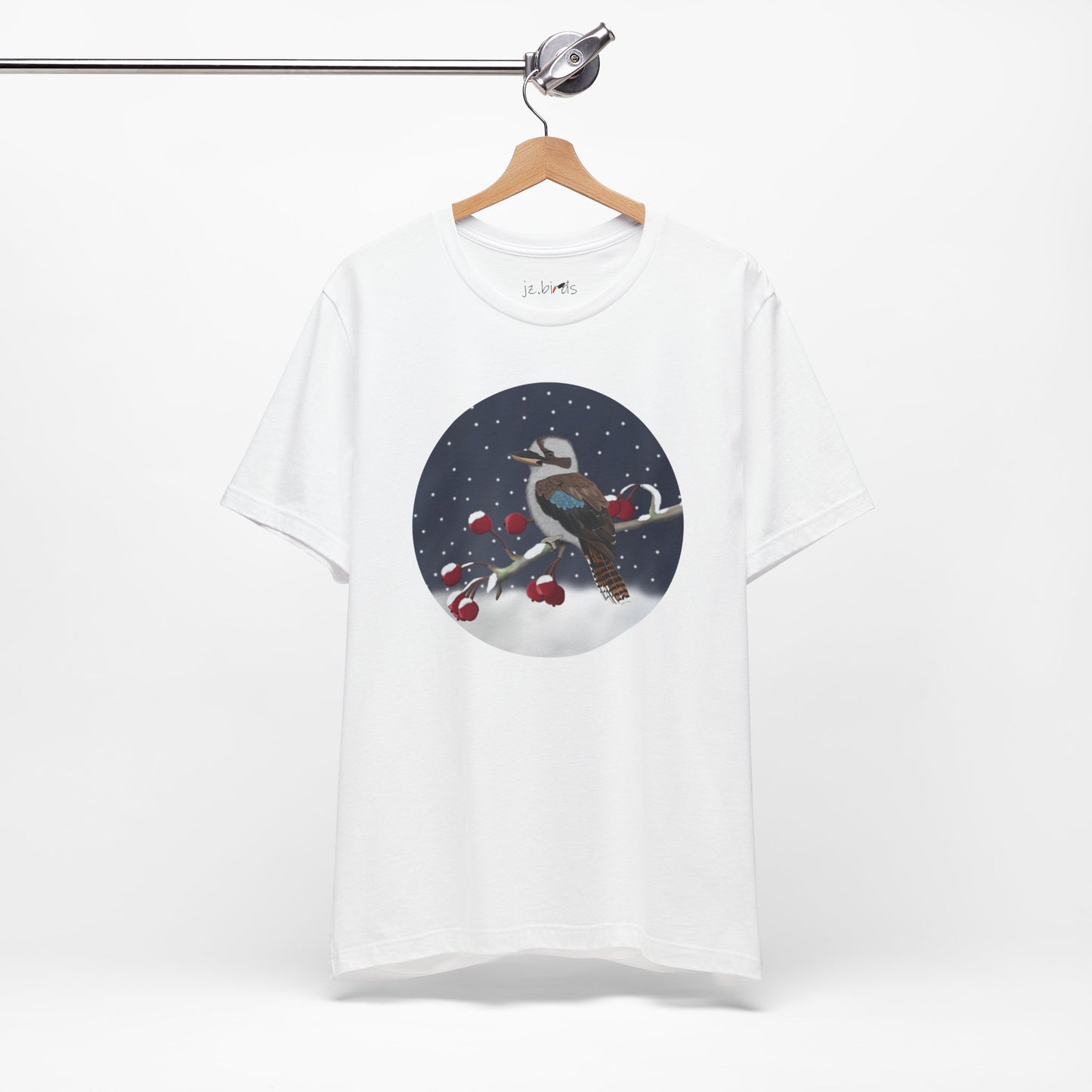 Kookaburra on a Winter Branch Birdwatcher Christmas Bird T-Shirt