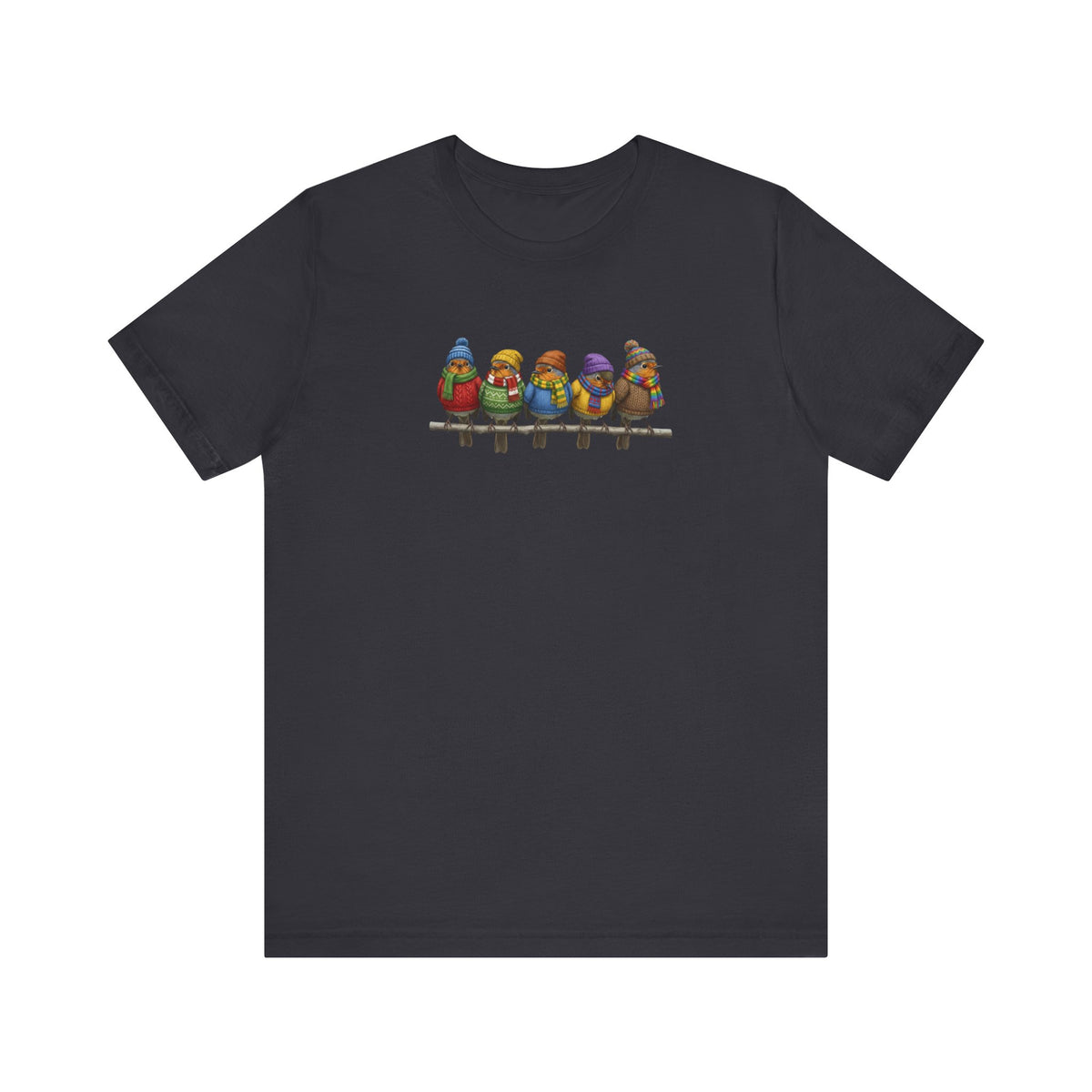Rotkehlchen Vogel T-Shirt in Black