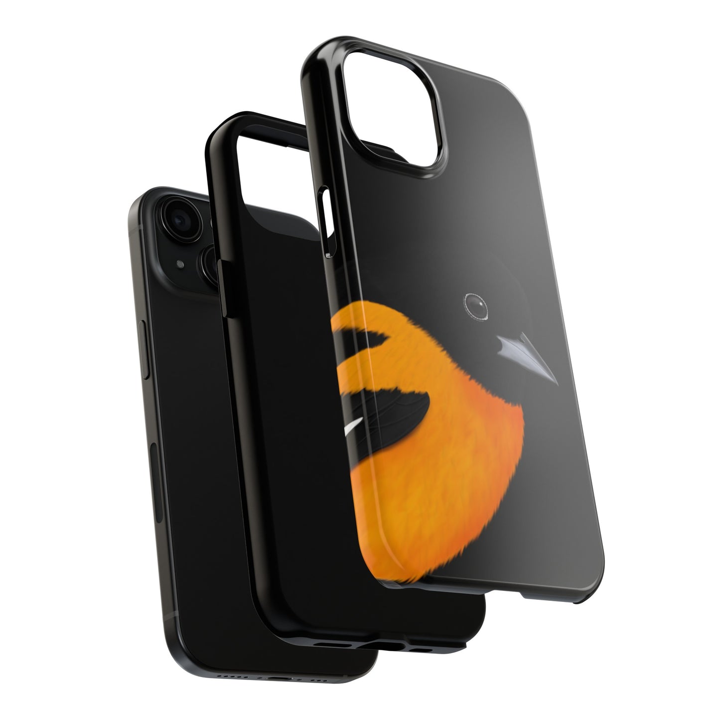 Baltimore Oriole Bird Art Tough Phone Case Black