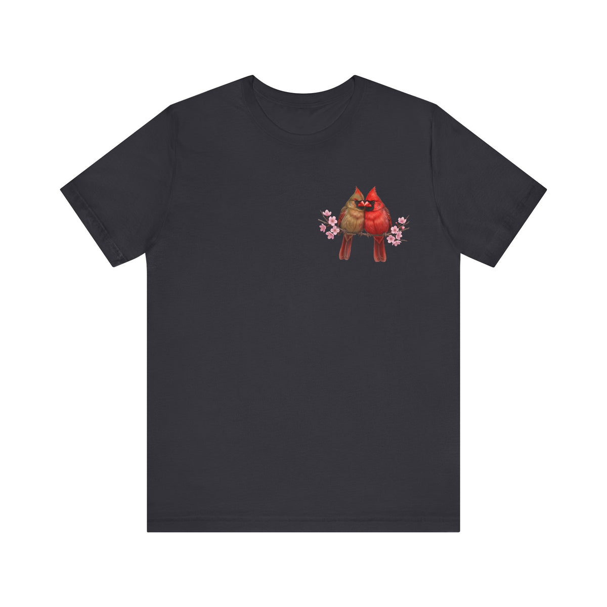 Northern Cardinals Cherry Blossom T-Shirt | Floral Spring Tee for Bird Lovers – lover