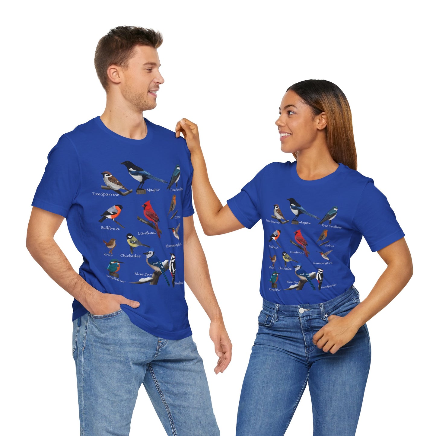 Garden Birds Blue Jay Cardinal Robin Chickadee Birding & Birdwatching Bird T-Shirt