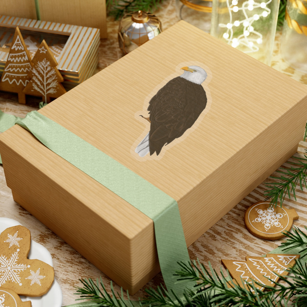 Bald Eagle Bird Kiss-Cut Sticker - jz.birds