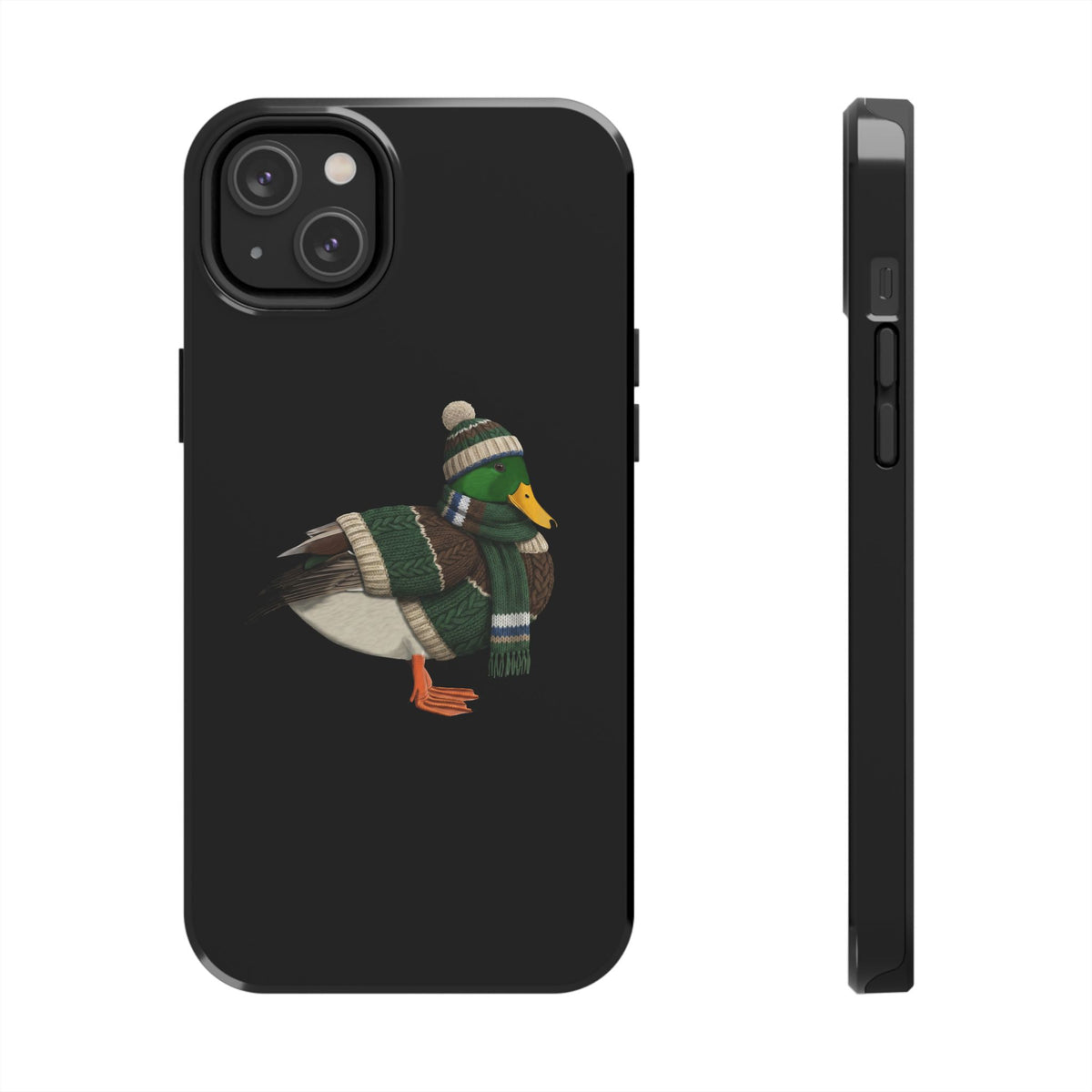 鳥のアートが描かれたマラードの二層式iPhoneケース – 鳥類学者や鳥愛好家へのプレゼントに最適