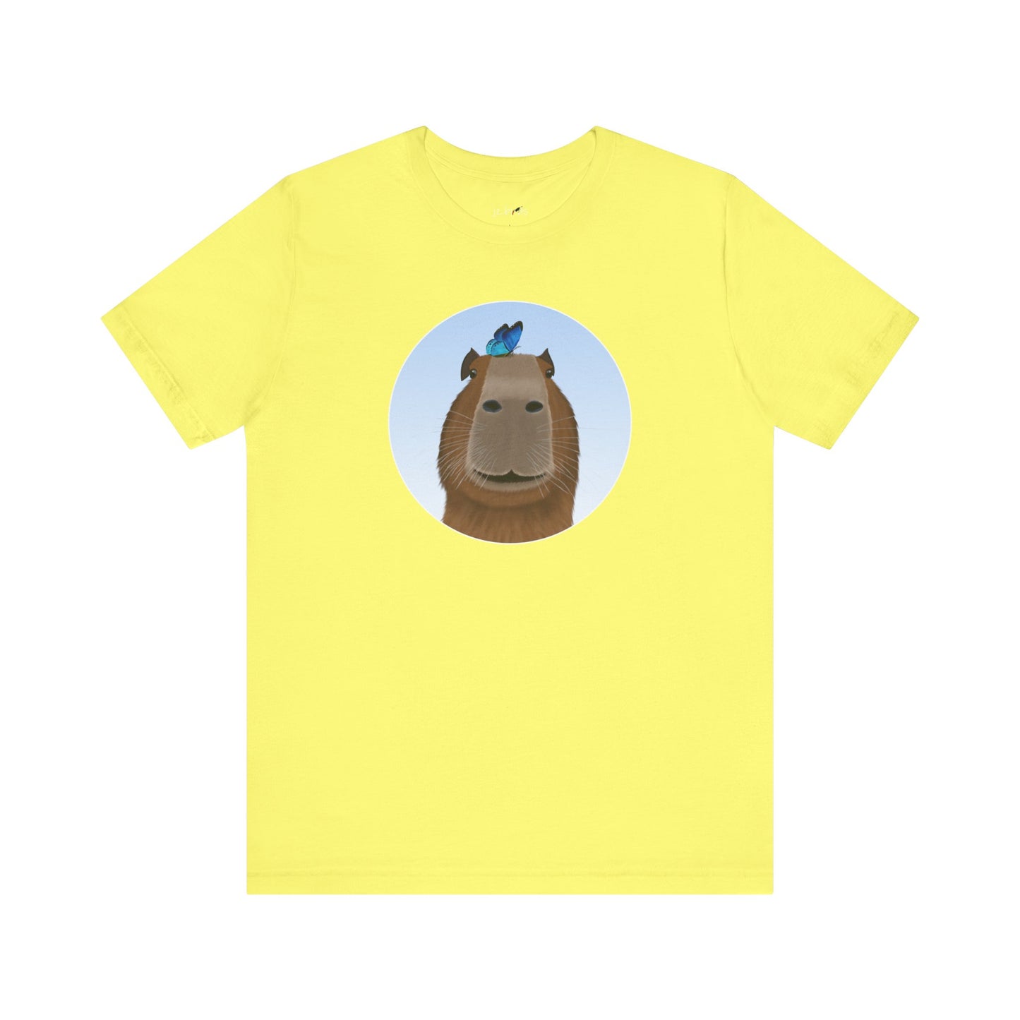 Capybara with Butterfly Friend on Head Funny T-Shirt