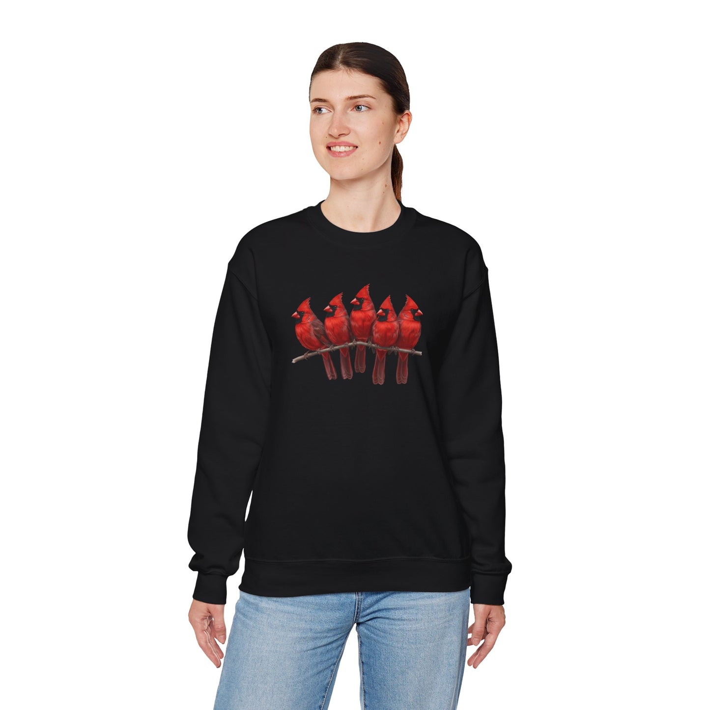 Cardinals Sweatshirt | Bird Watcher Crewneck | Unisex Songbird Gift for Bird Lovers
