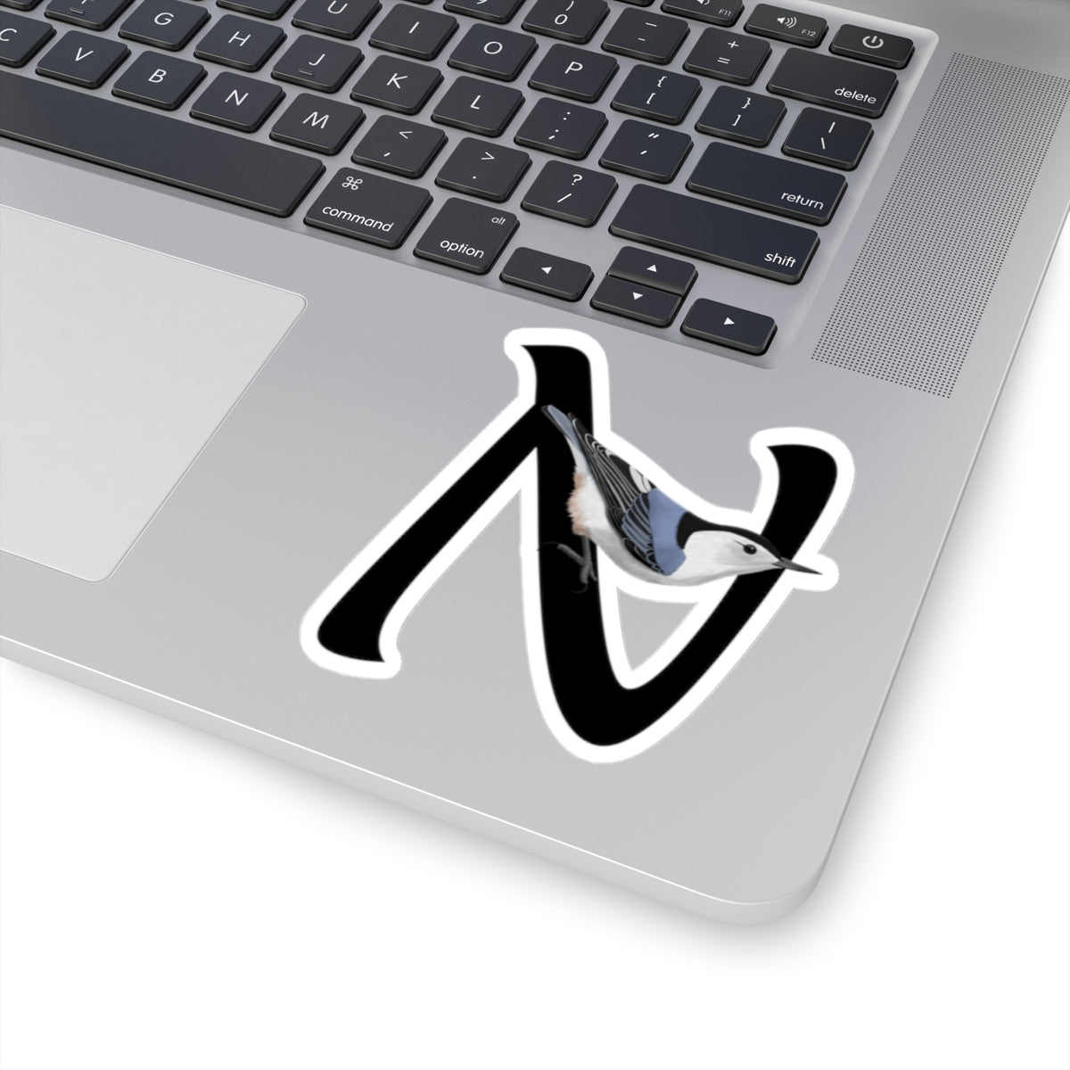 Nuthatch Paper products – Letter N Bird Kiss-Cut Sticker
