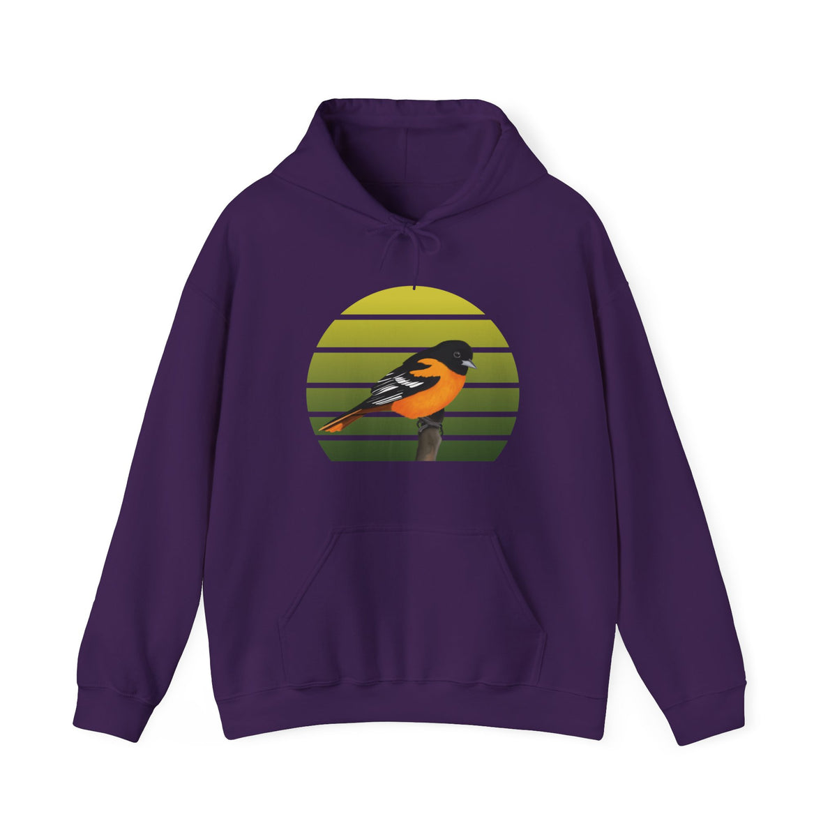 Baltimore Oriole Hoodie on bird background