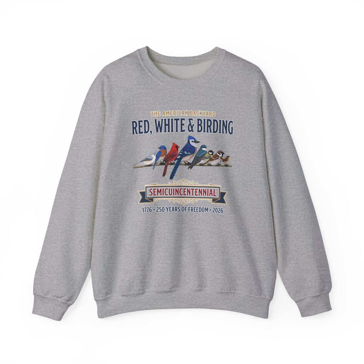 Red, White & Birding Vintage Sweatshirt | US 250th Anniversary Crewneck