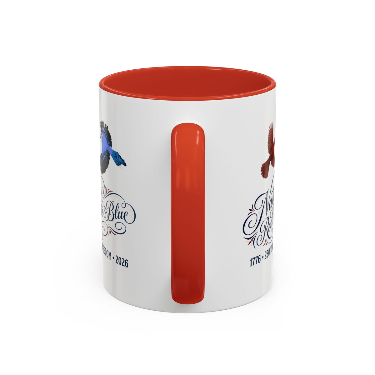 Cardinal & Blue Jay 250th Anniversary Mug | Red, White & Blue Ceramic Cup