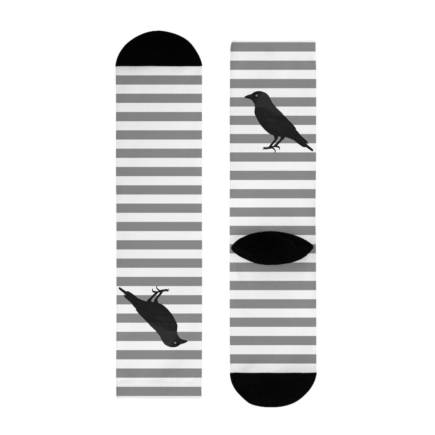 Dohle Vogel Socken mit Grau Weißen Streifen für Vogelfreunde & Vogelbeobachter
