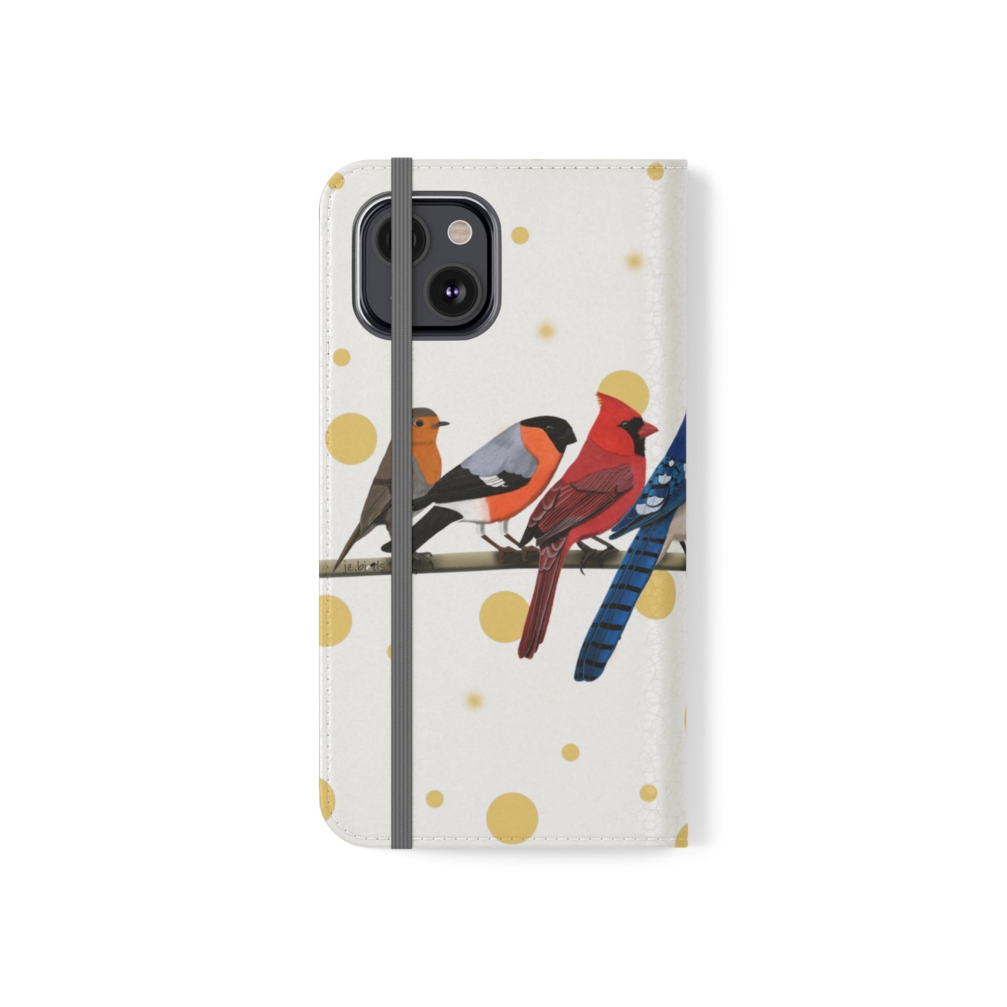 Garden Birds Blue Jay Cardinal Bullfinch Wren Bird Art Phone Flip Case