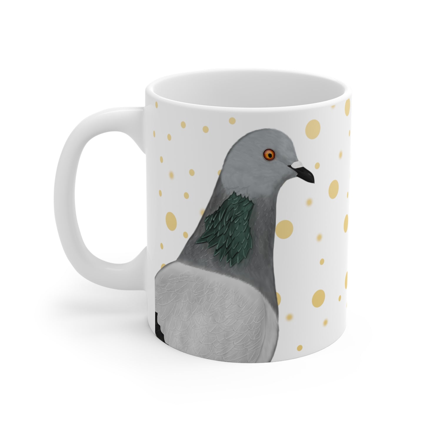 Taube mit Goldenen Punkten Vogel Tasse
