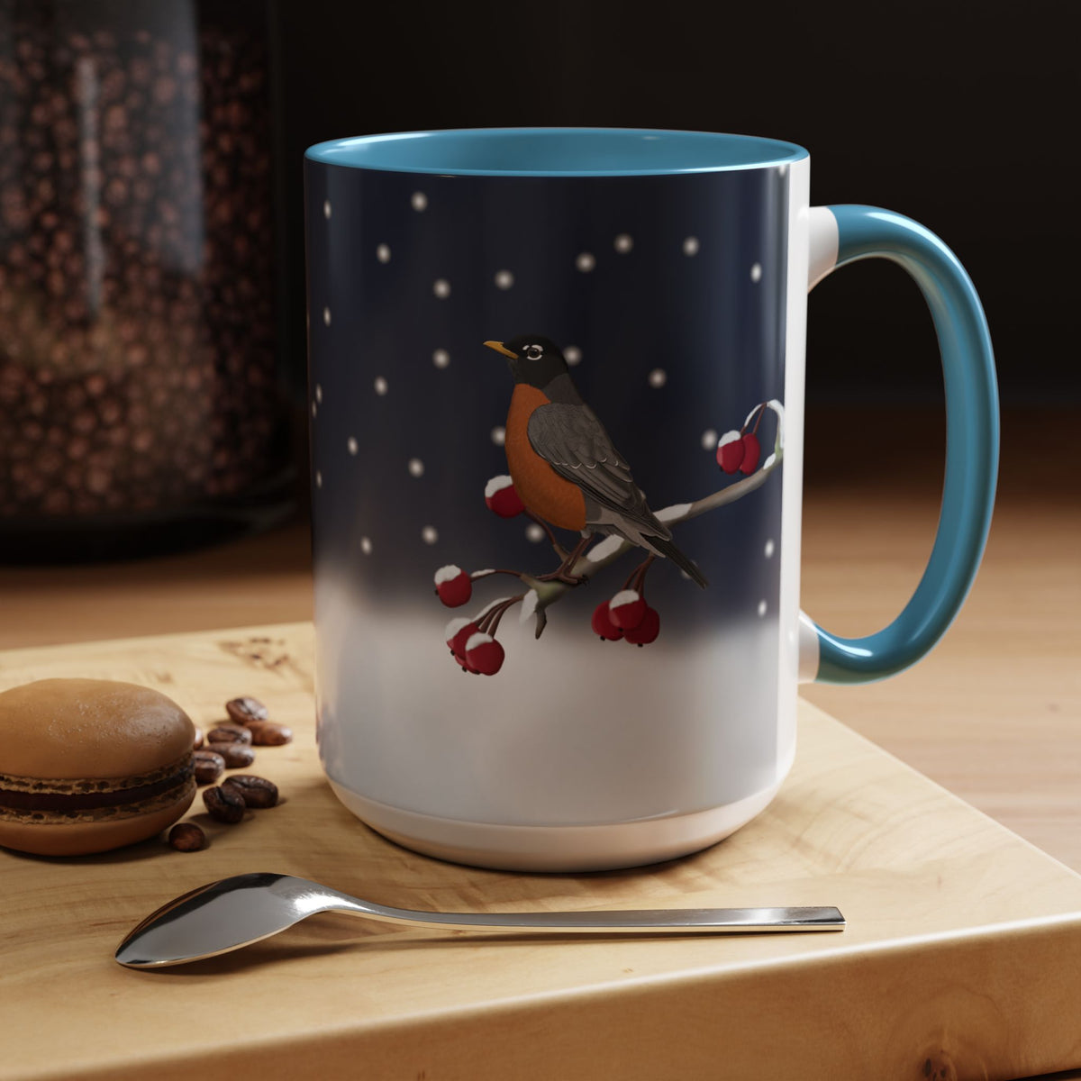アメリカンロビンバードコーヒーマグ | 鳥好きの方への陶器製クリスマスギフト