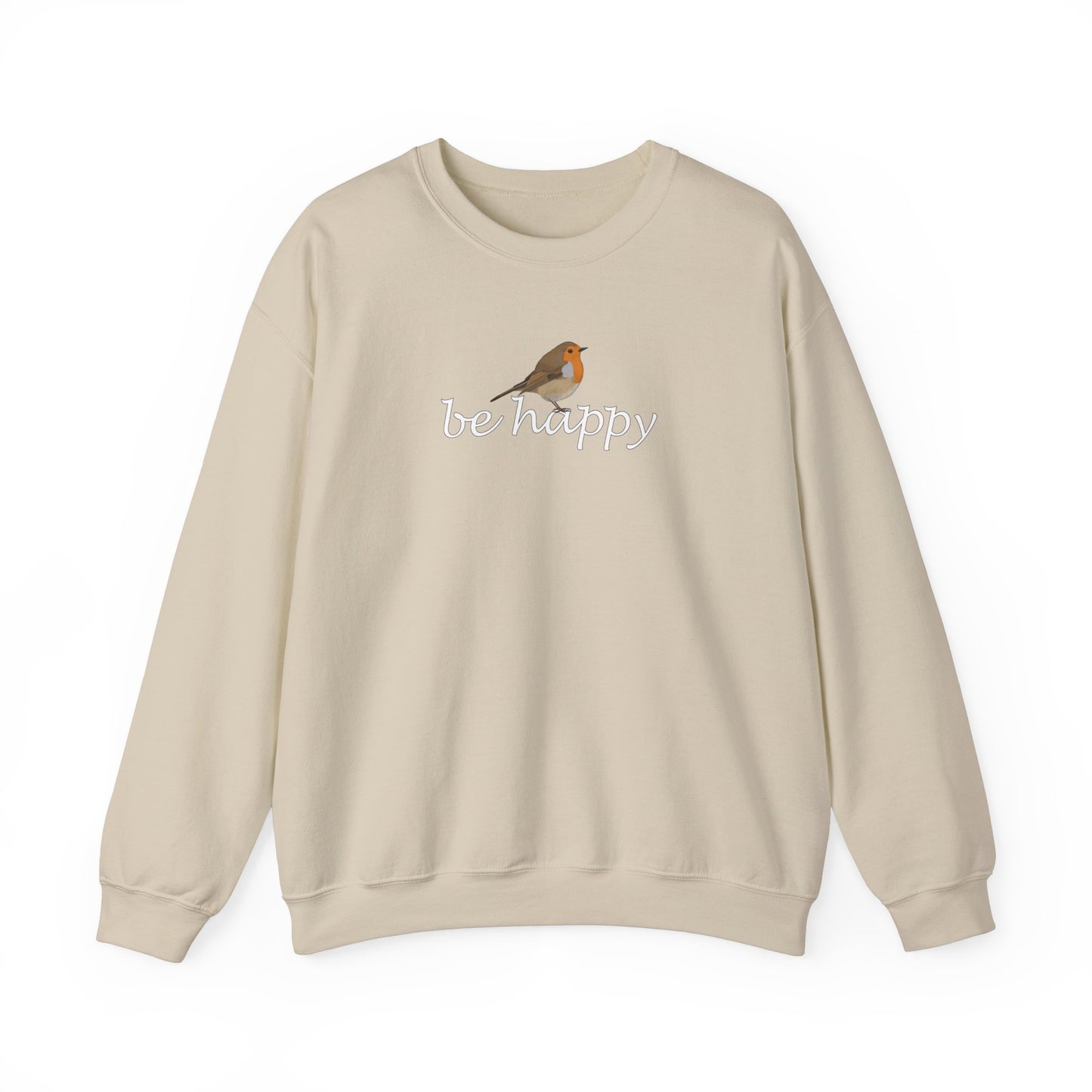 Rotkehlchen Be Happy Vogel Sweatshirt für Vogelbeobachter