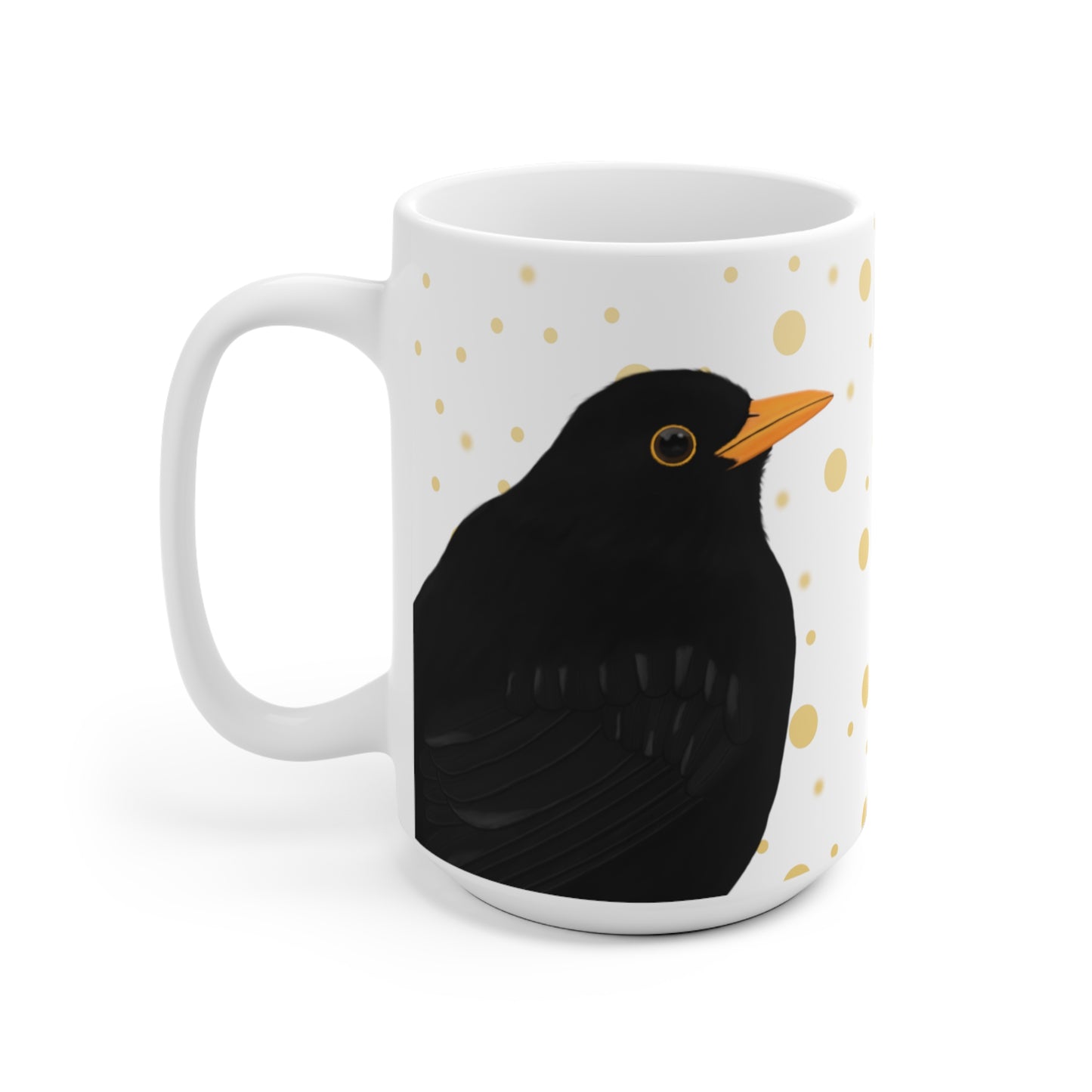 Amsel mit Goldenen Punkten Vogel Tasse
