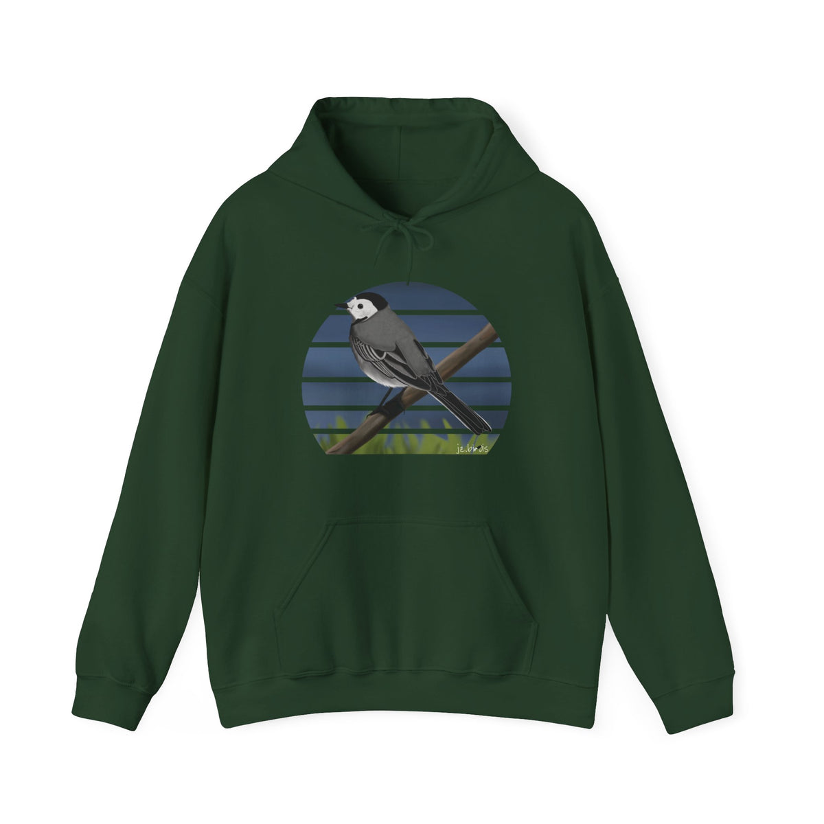 White Wagtail Bird Hoodie – and DTG style