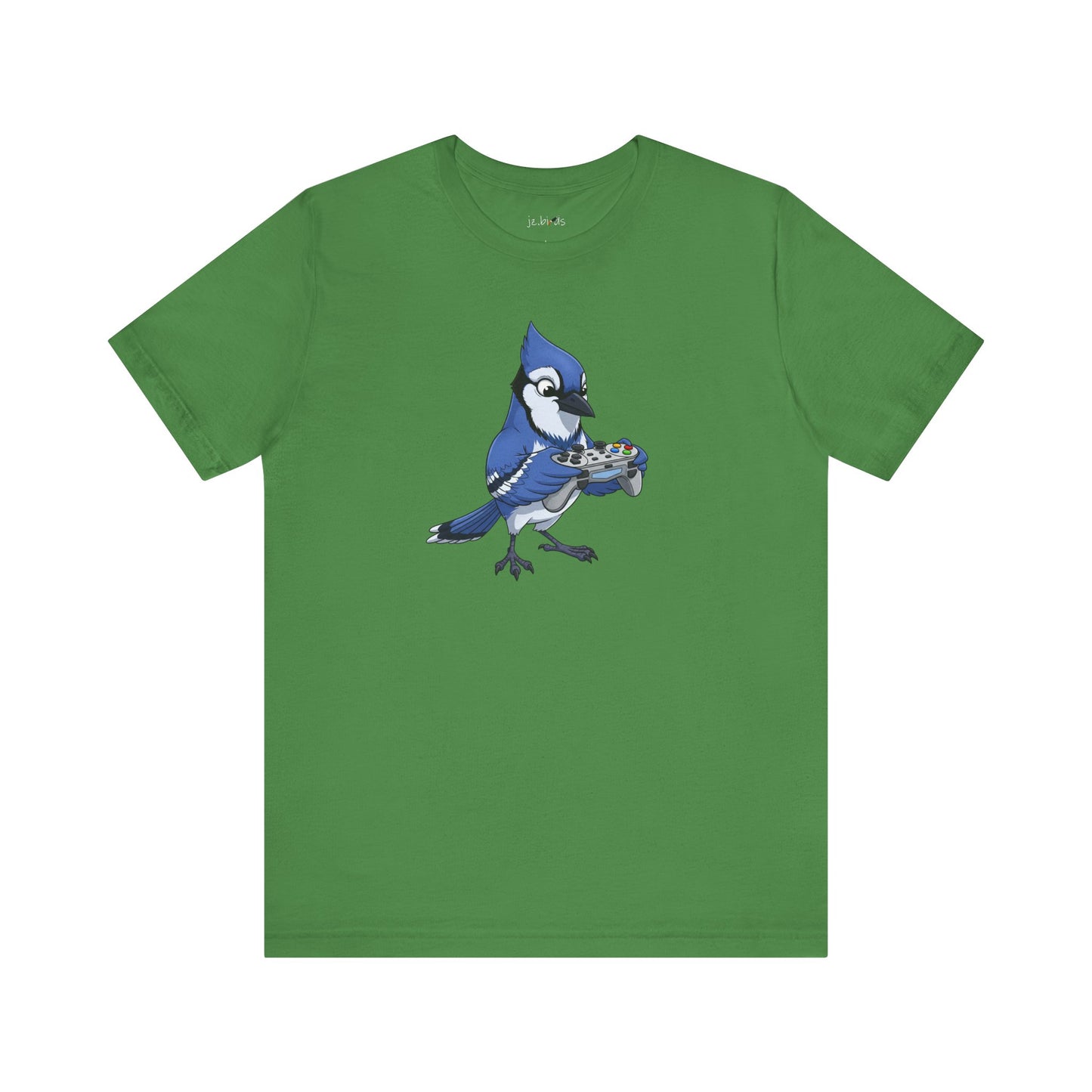 Blue Jay Playing Video Games Funny Gamer and Bird Lover T-Shirt