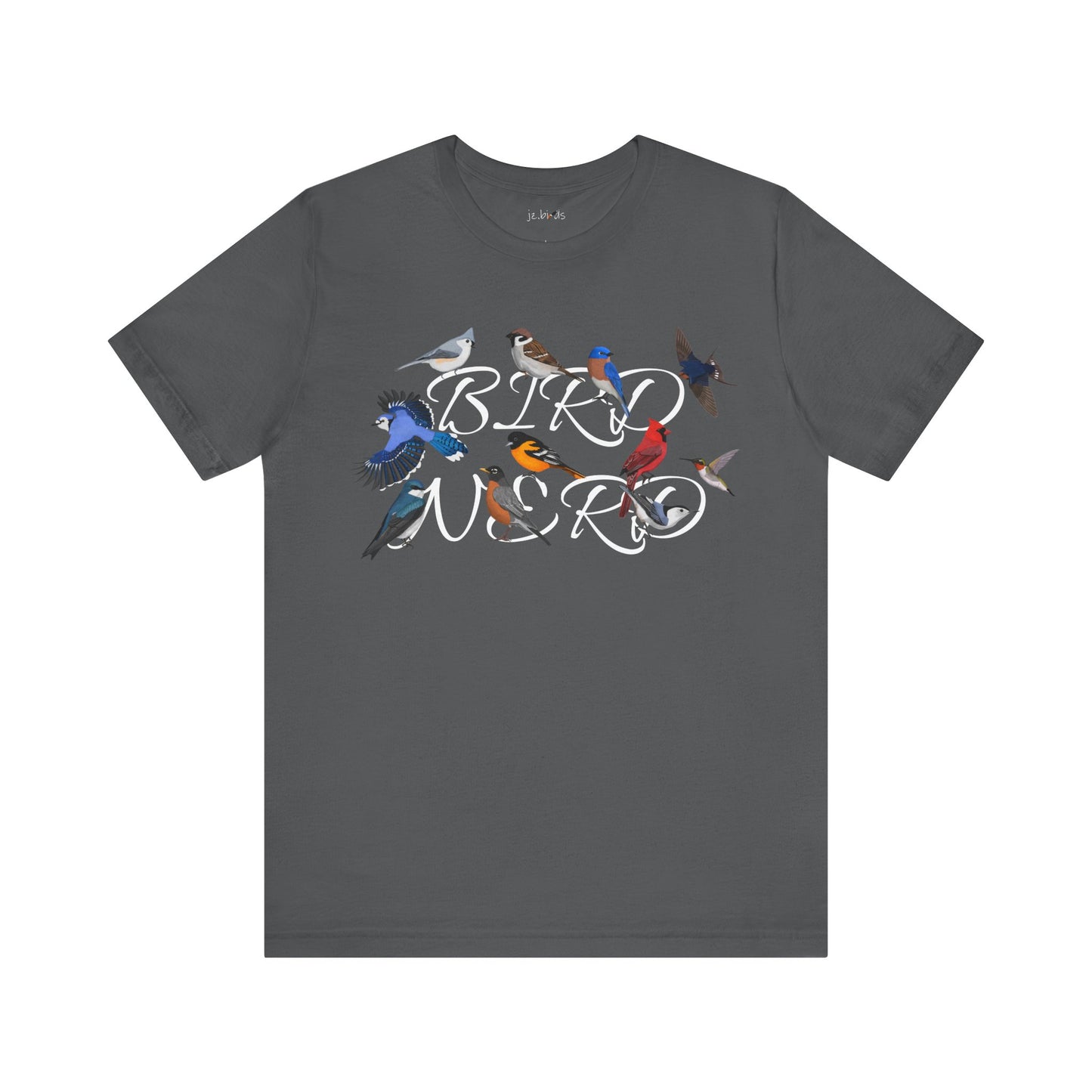 Bird Nerd Blue Jay Cardinal Robin Hummingbird Oriole Birdwatcher T-Shirt
