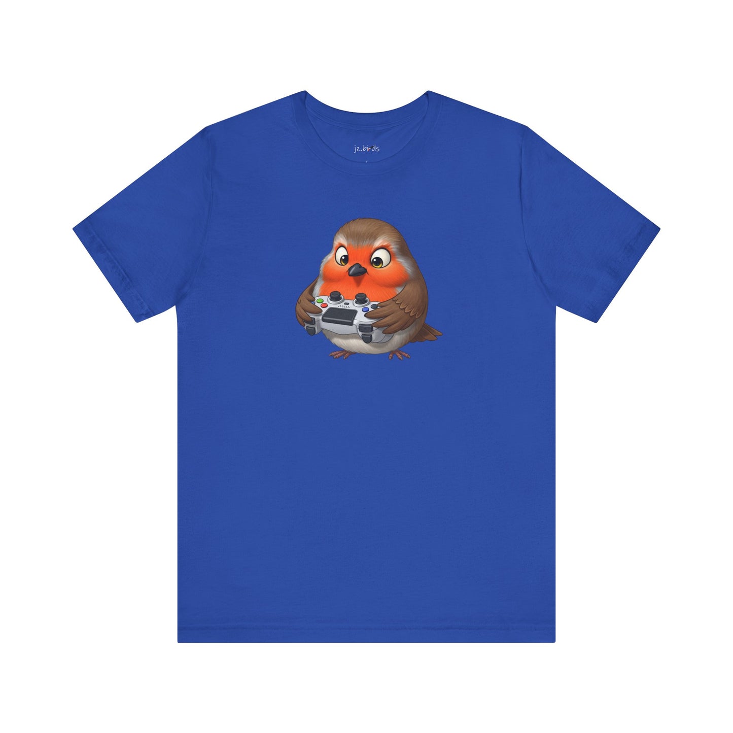 Robin Playing Video Games Funny Gamer and Bird Lover T-Shirt