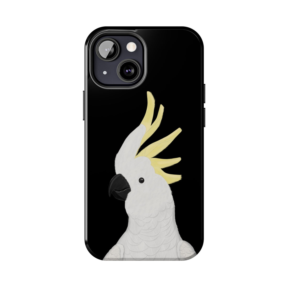 Cockatoo Bird Art Tough Phone Case Black – iPhone Cases,