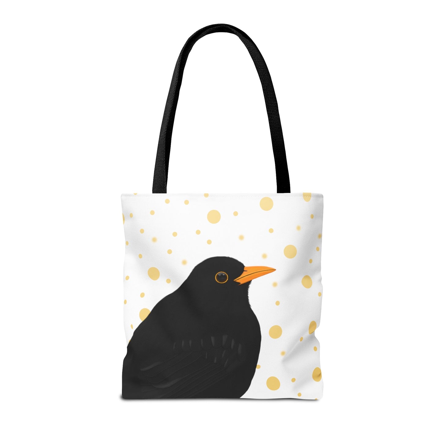 Amsel mit Goldenen Punkten Vogel Tragetasche 40x40cm
