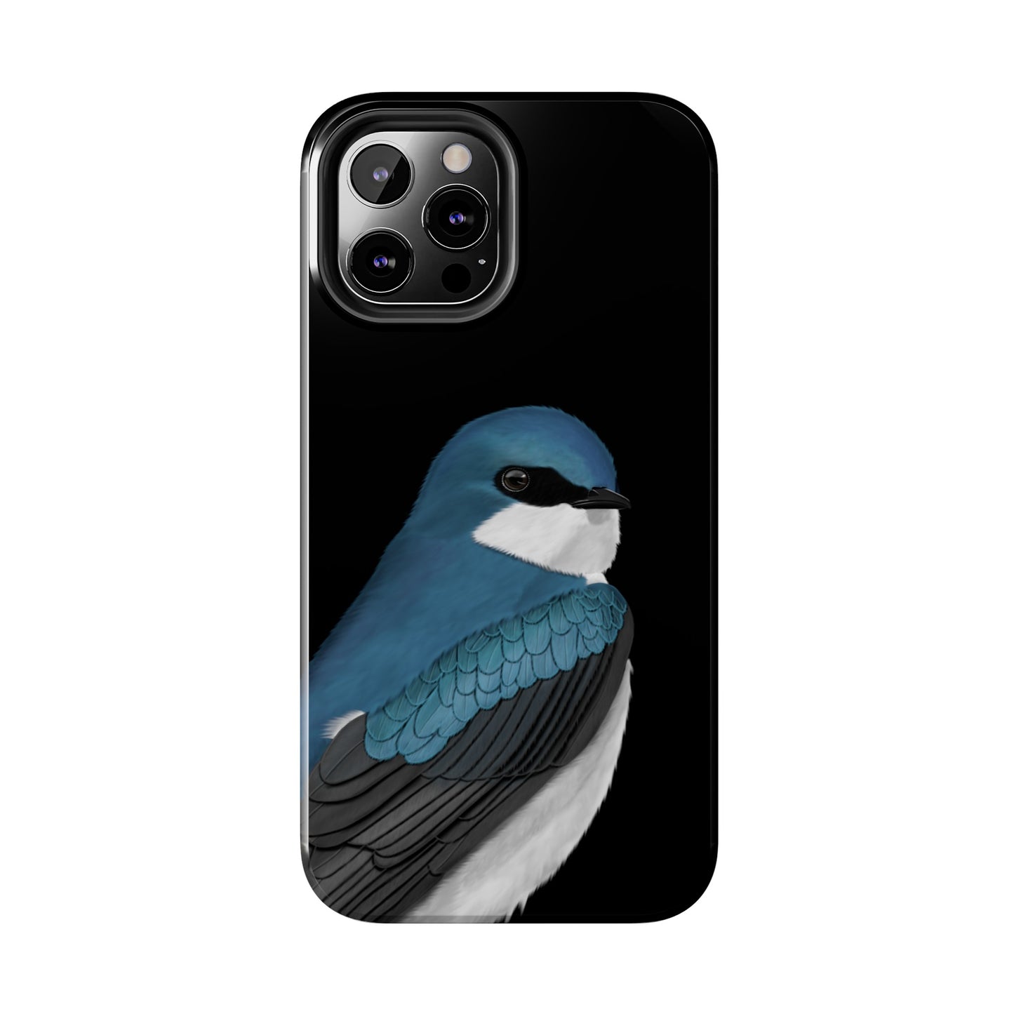 Tree Swallow Bird Art Tough Phone Case Black