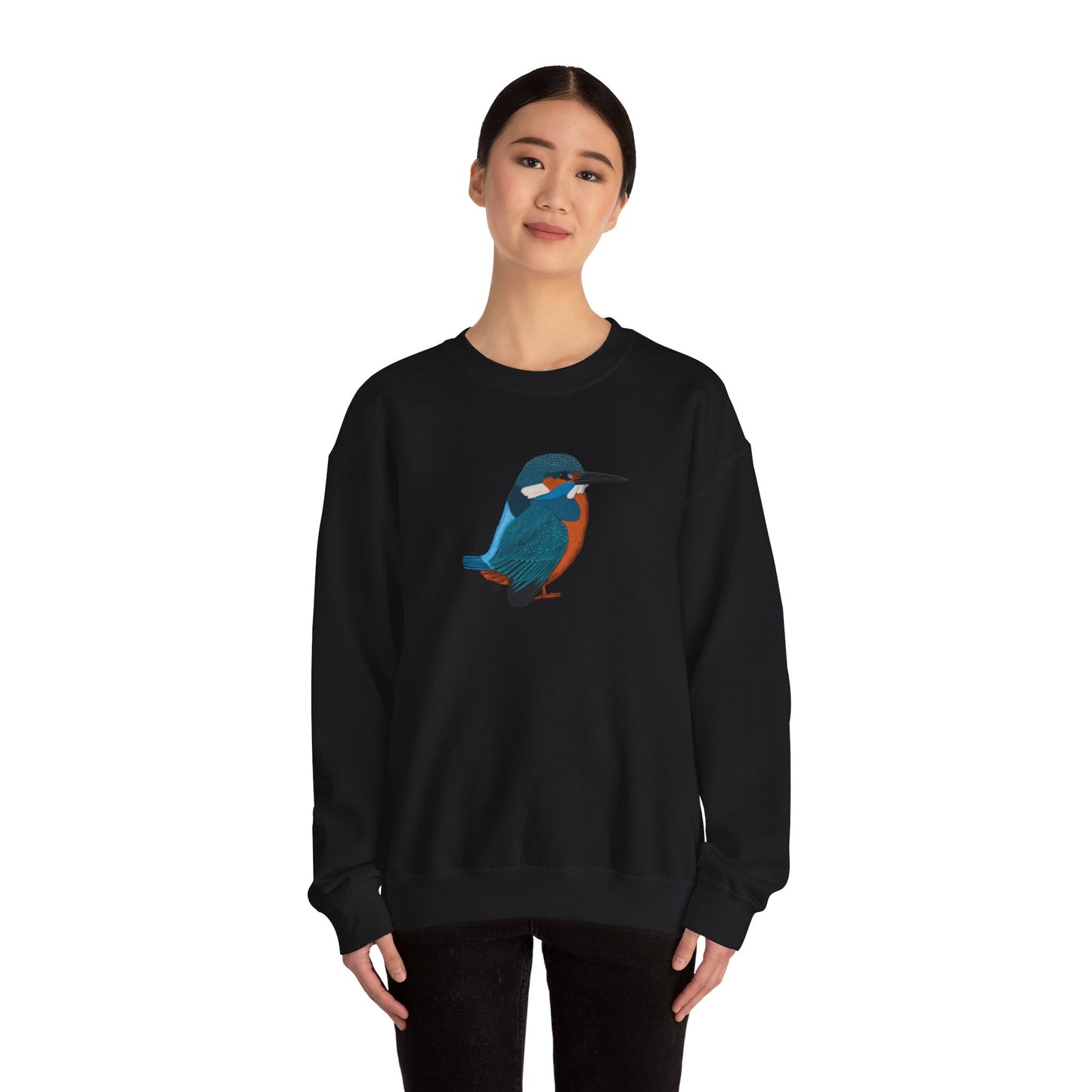 Kingfisher Bird Watcher Biologist Crewneck Sweatshirt