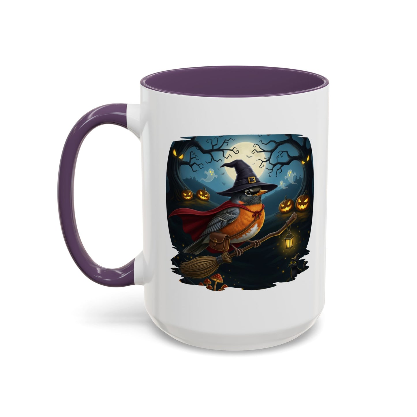 American Robin Halloween Bird Mug - Perfect Bird Lover Gift for Spooky Season