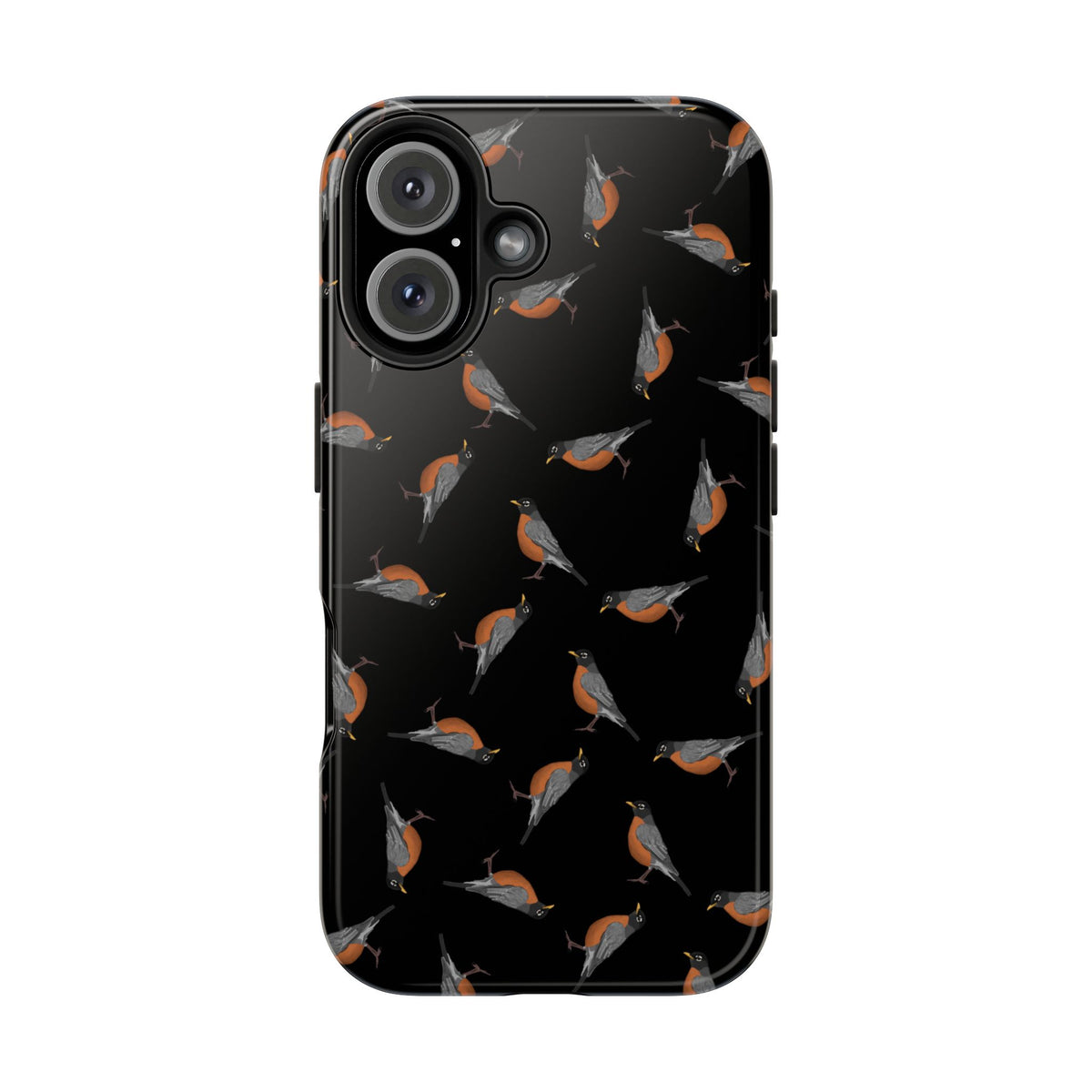 American Robin iPhone Case Black – Premium Tough Phone Cover for Bird Lovers