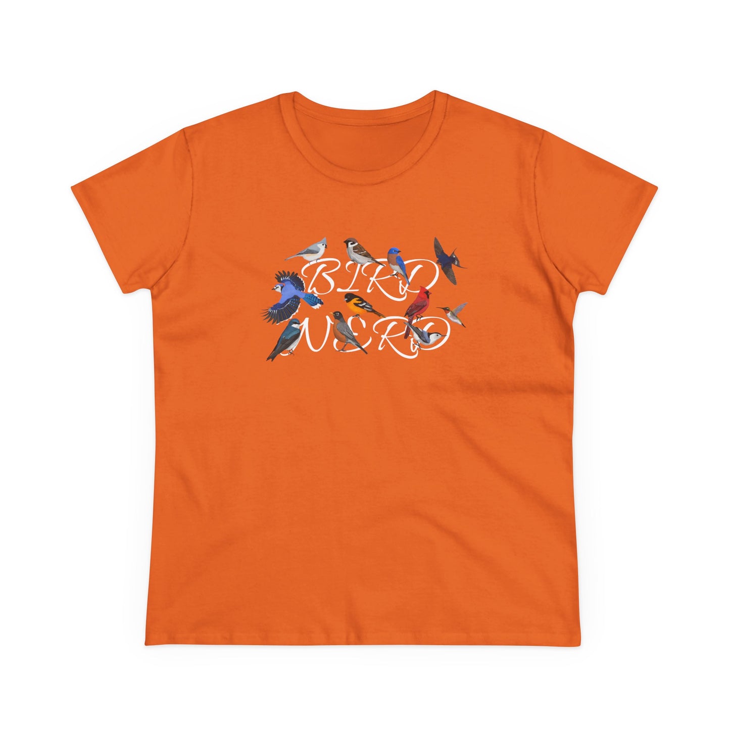 Bird Nerd Blue Jay Cardinal Bluebird Bird Design for Birdwatchers and Bird Lovers Women's T-Shirt