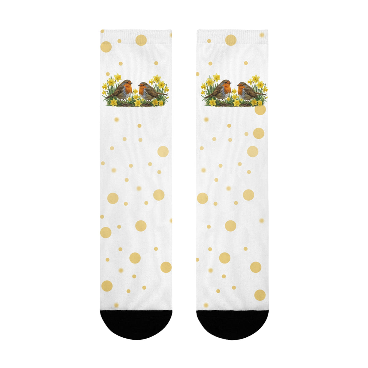 Rotkehlchen Vogel Socken – Vögel in Osterglocken Geschenk für Vogelfreunde – Accessories,
