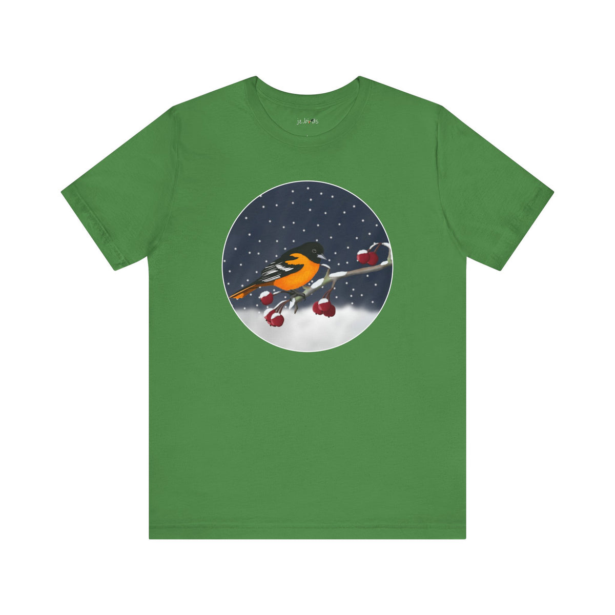 Baltimore Oriole T-Shirt on bird background