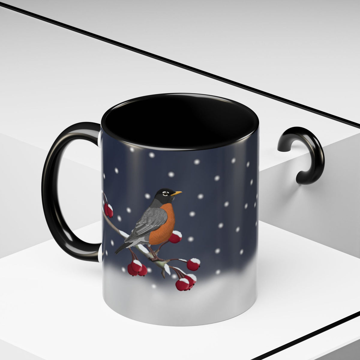 アメリカンロビンバードコーヒーマグ | 鳥好きの方への陶器製クリスマスギフト